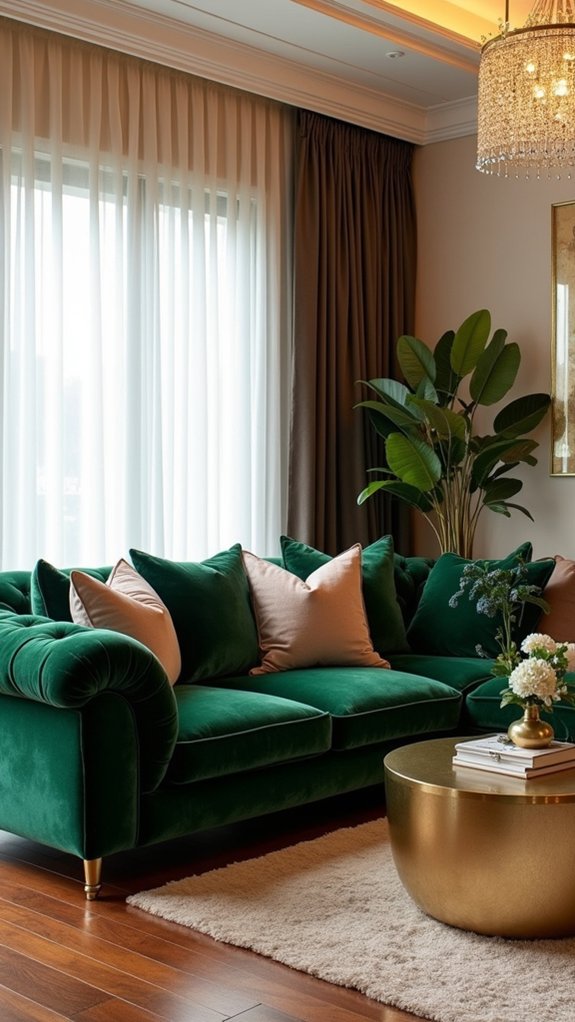 luxurious velvet sofa elegance