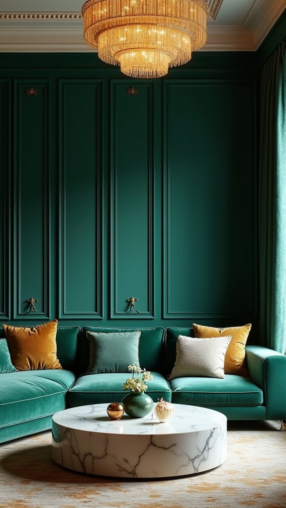 luxurious velvet wall panels