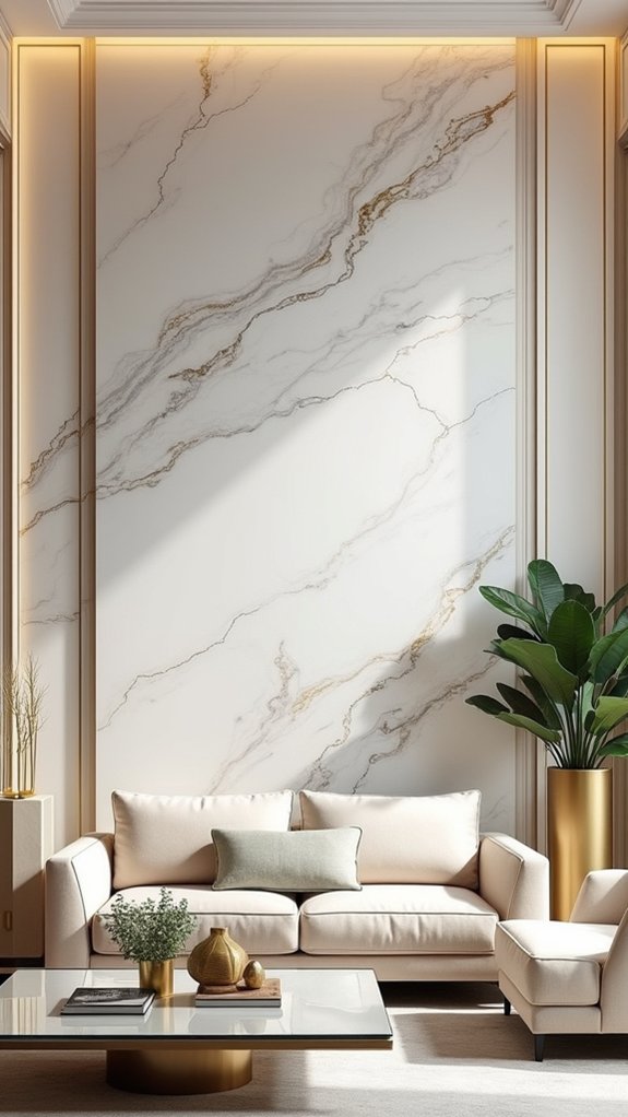 marble accents elevate sophistication