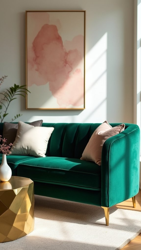 metal accents enhance elegance