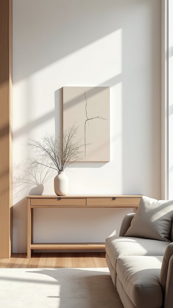 minimalist scandinavian console table