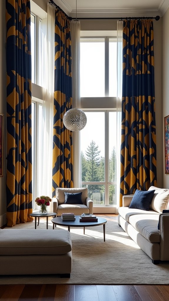 modern geometric drapery designs
