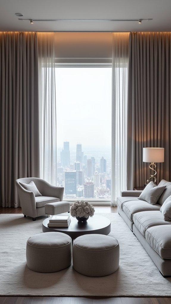 monochromatic elegance in drapes