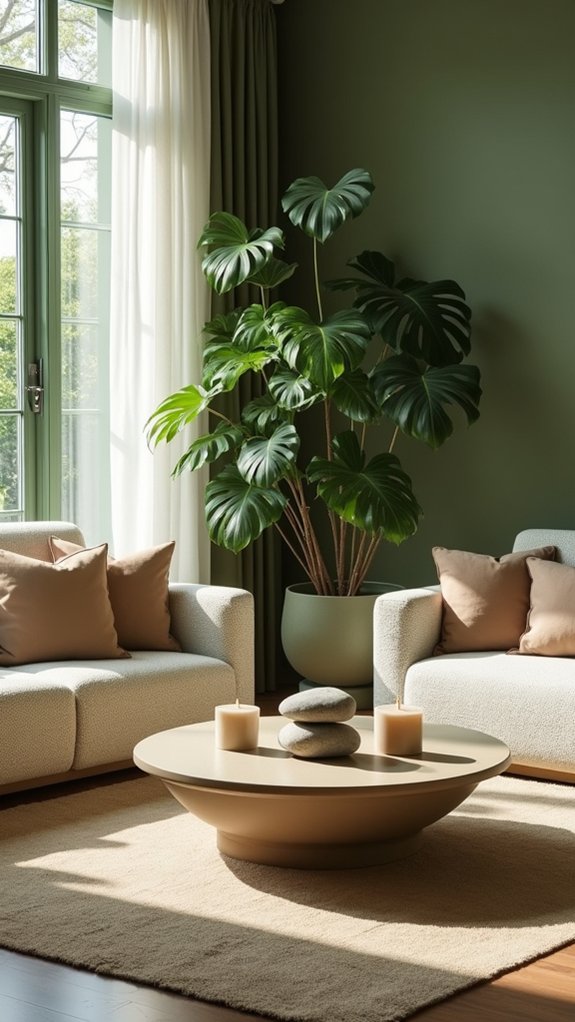 muted green living sanctuary