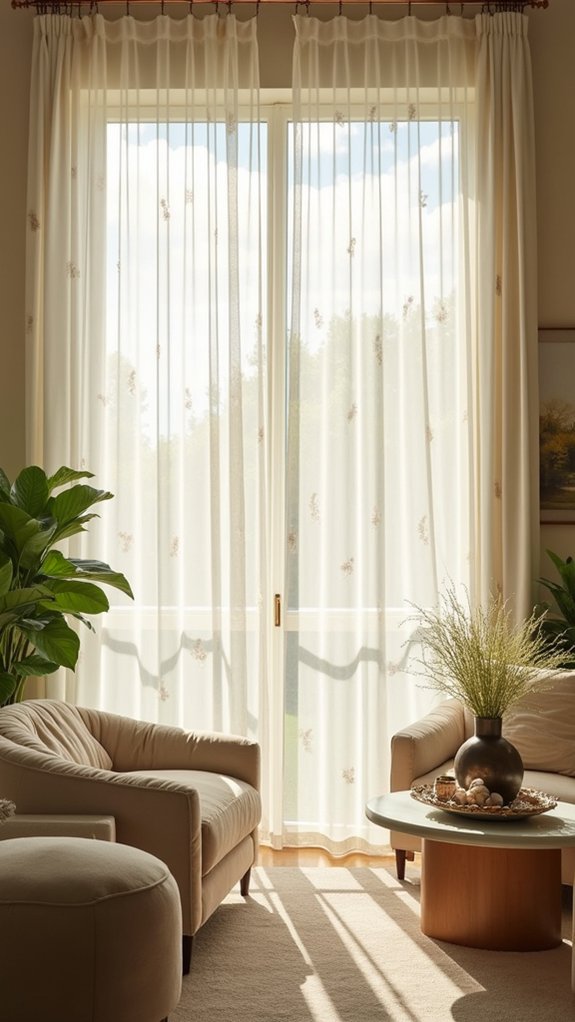 nature inspired sheer curtains