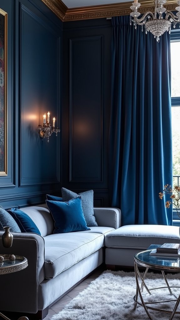 navy and silver elegance