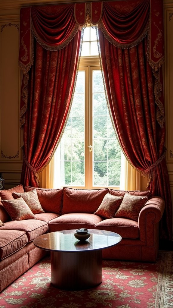 opulent brocade curtains elegance