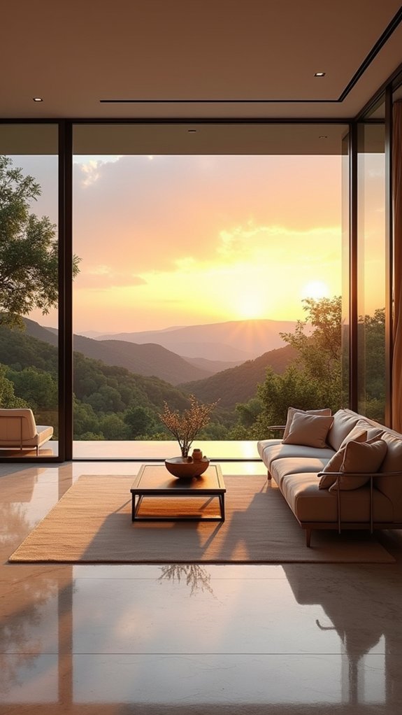 panoramic glass luxury living