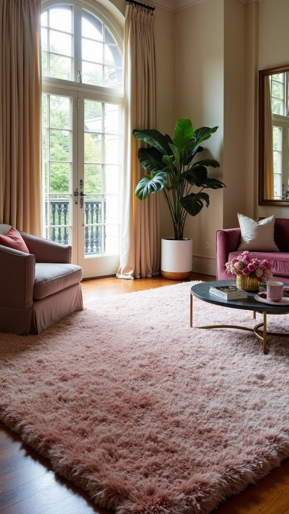 plush shag rugs comfort atmosphere
