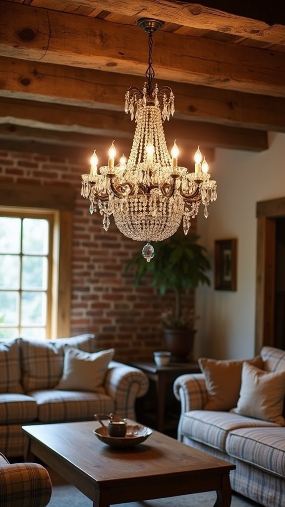 rustic cozy warm chandeliers