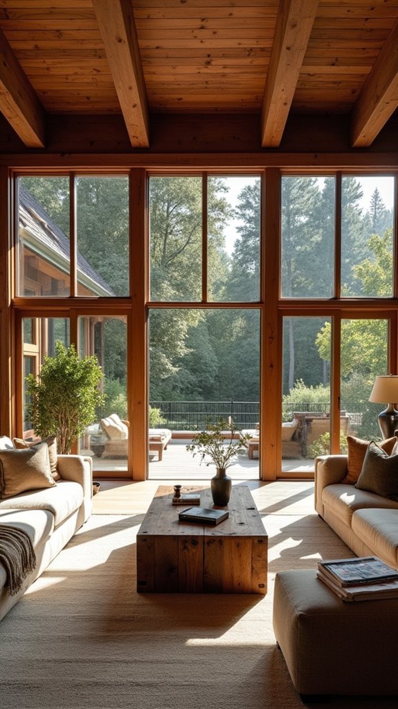 rustic wood glass harmony