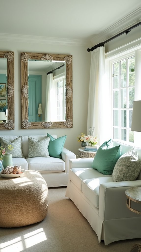 seaside inspired natural mirrors