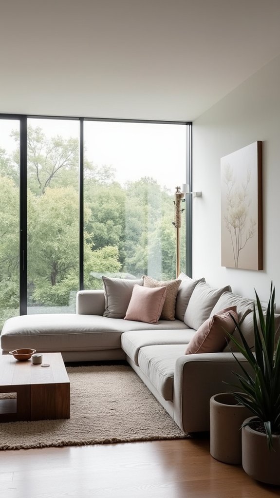 serene sophisticated living spaces