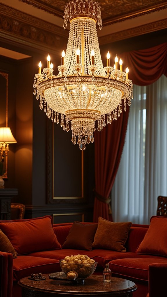 shimmering luxury chandelier centerpiece
