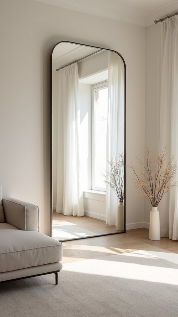 sleek minimalist mirror designs