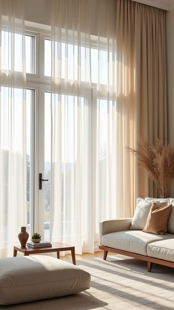 sleek modern airy drapes