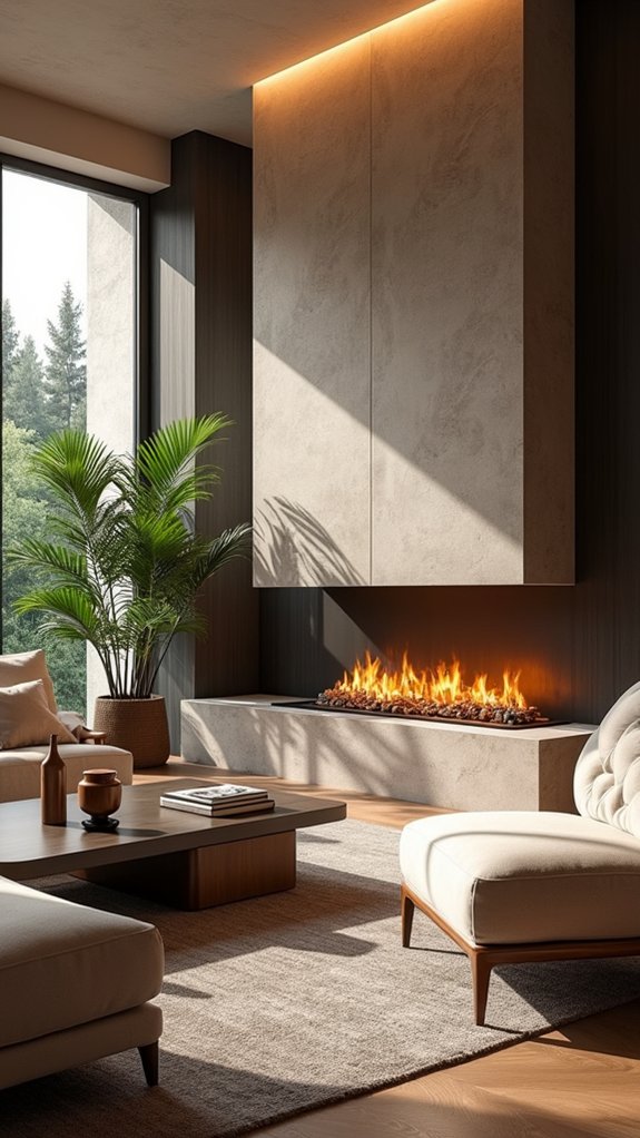 sleek modern ventless fireplaces