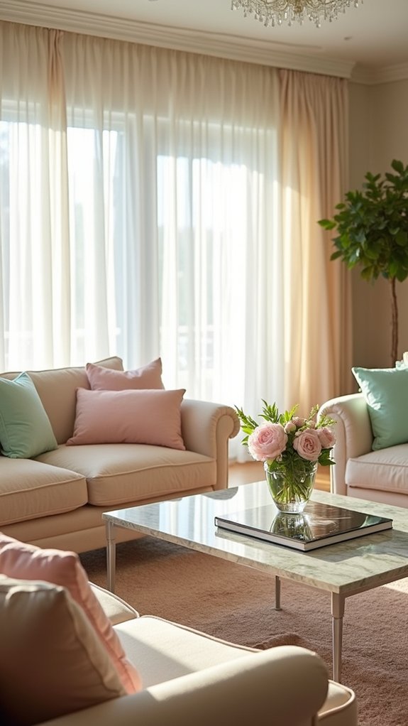 soft pastel hues brighten spaces
