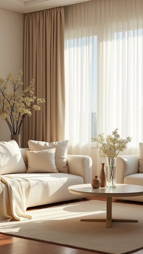 soothing beige and cream ambiance