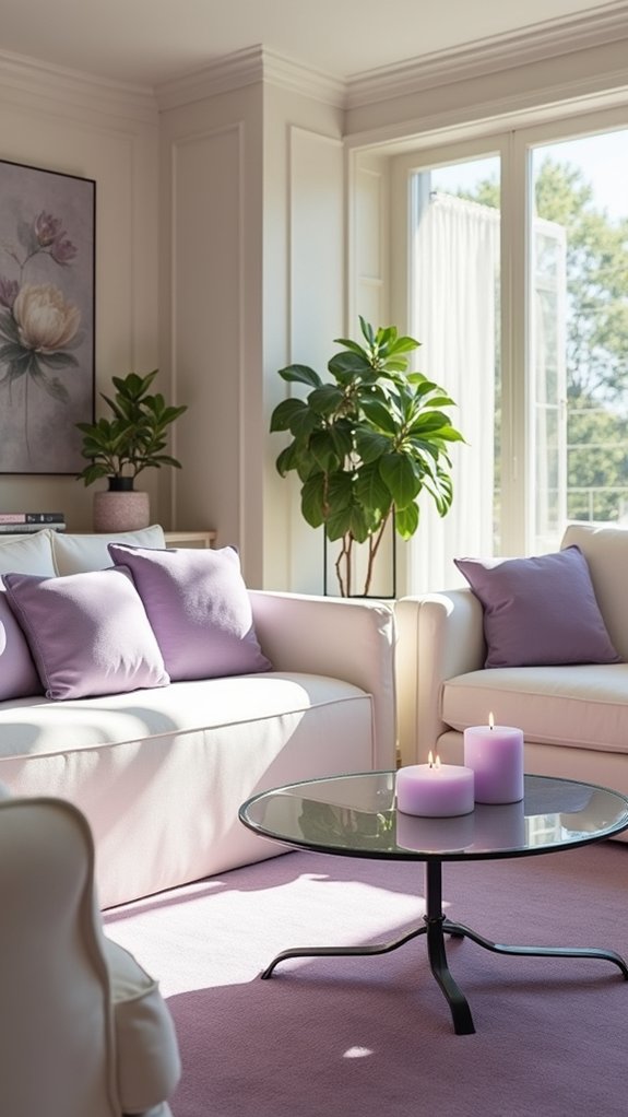 soothing lavender and cream