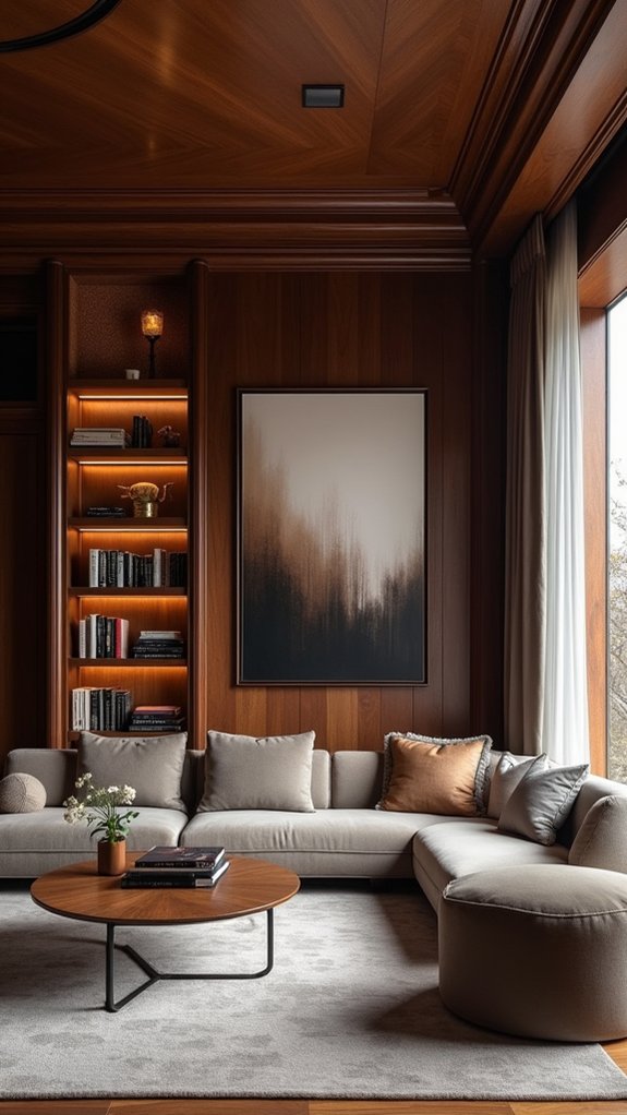 sophisticated built in shelving design