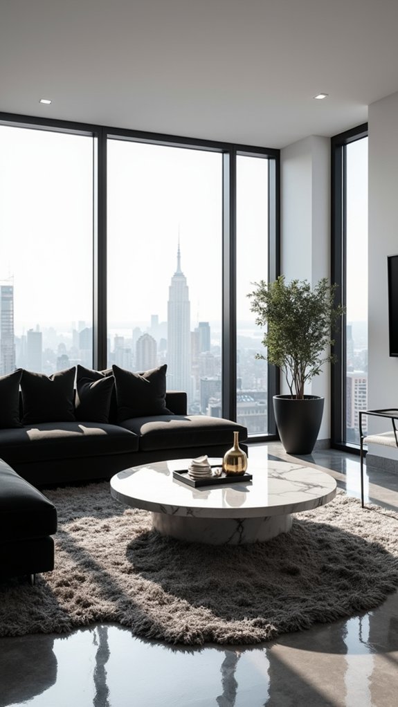 sophisticated monochrome living elegance