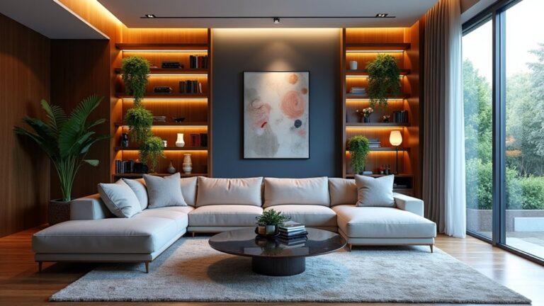 stylish luxury living shelves