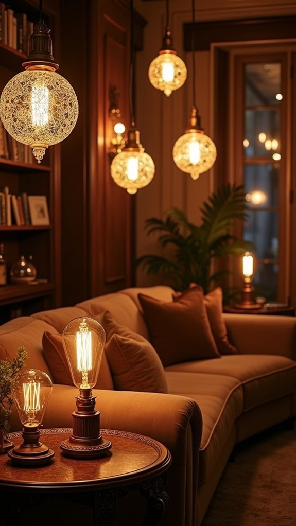 stylish warm ambiance lighting