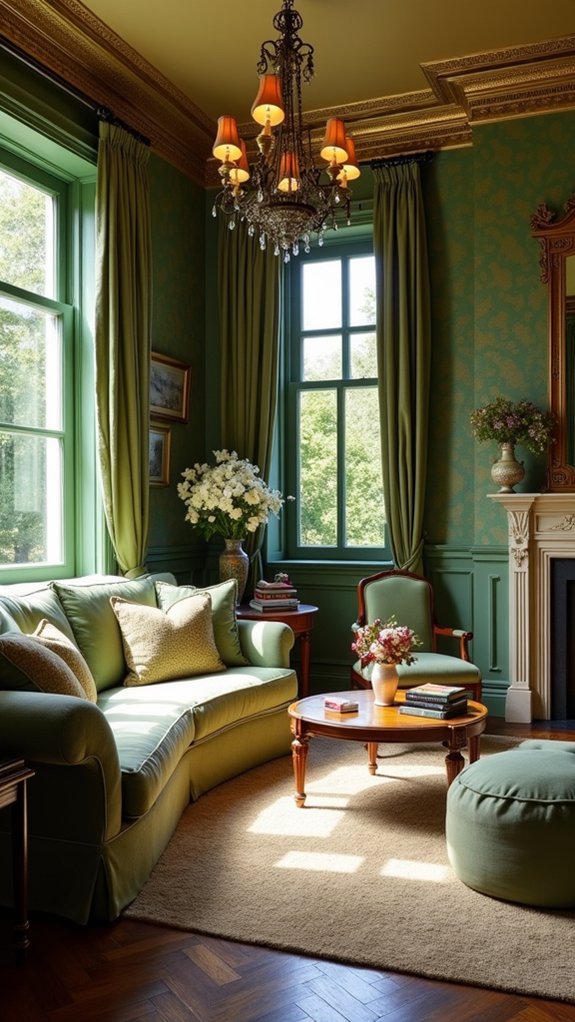 subtle wallpaper enhances elegance