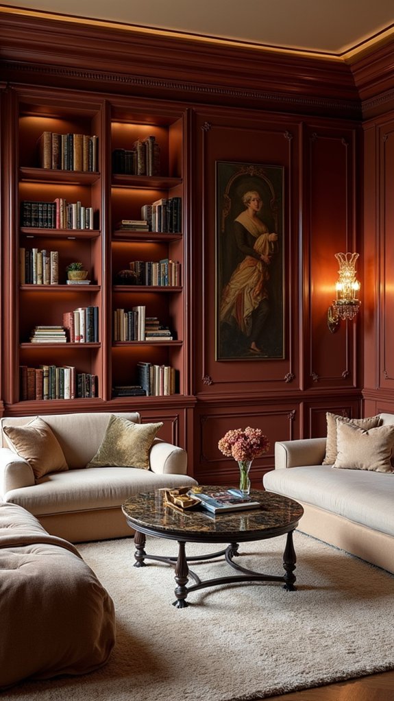 tailored shelves enhance elegance