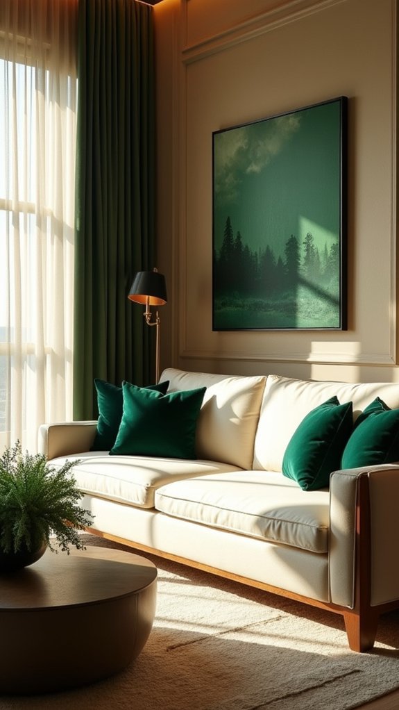 timeless cream deep green