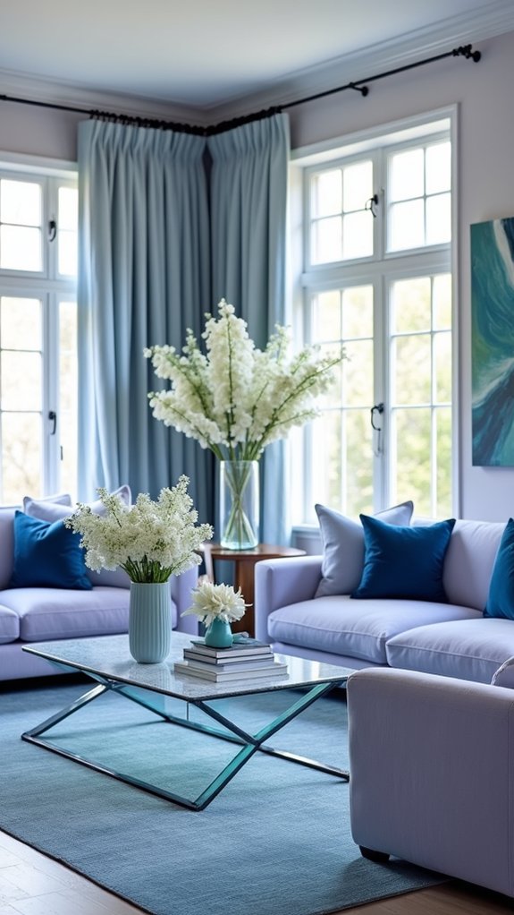 tranquil living room palette