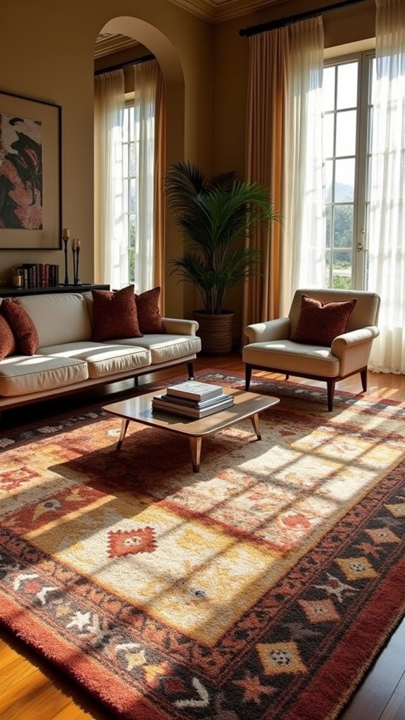 tribal rugs create warmth