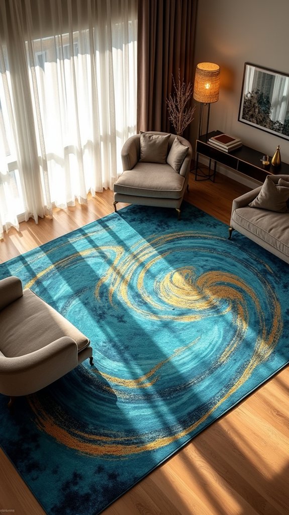 vibrant abstract art rugs