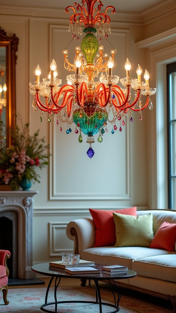 vibrant chandeliers energize spaces