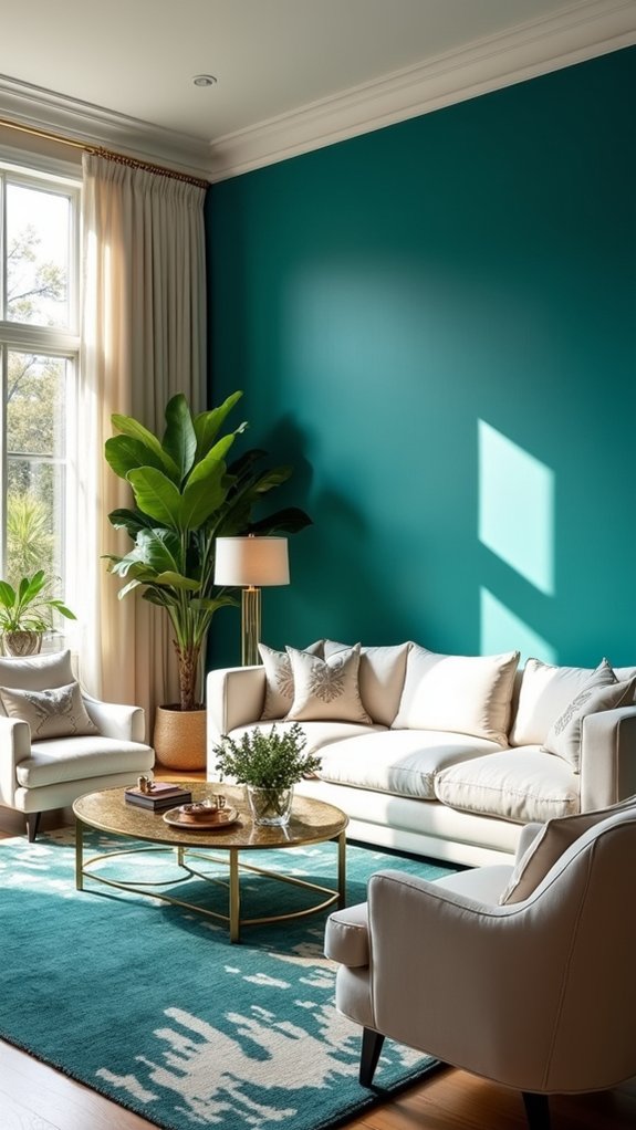 vibrant contrast enhances decor