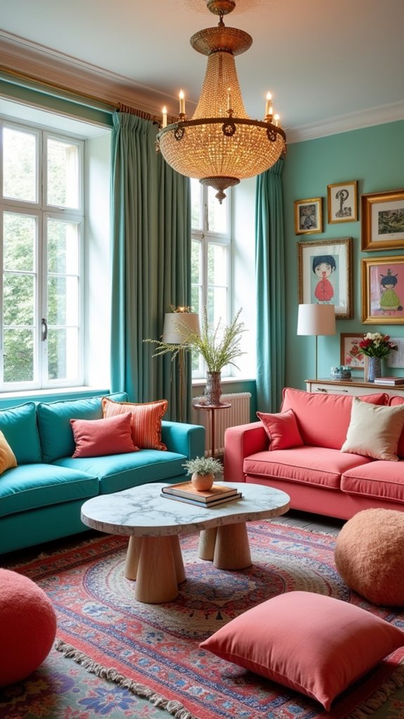 vibrant creative living room