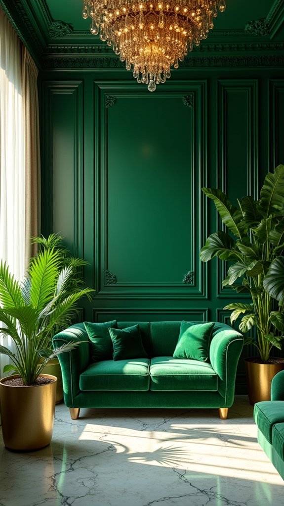 vibrant emerald green plants