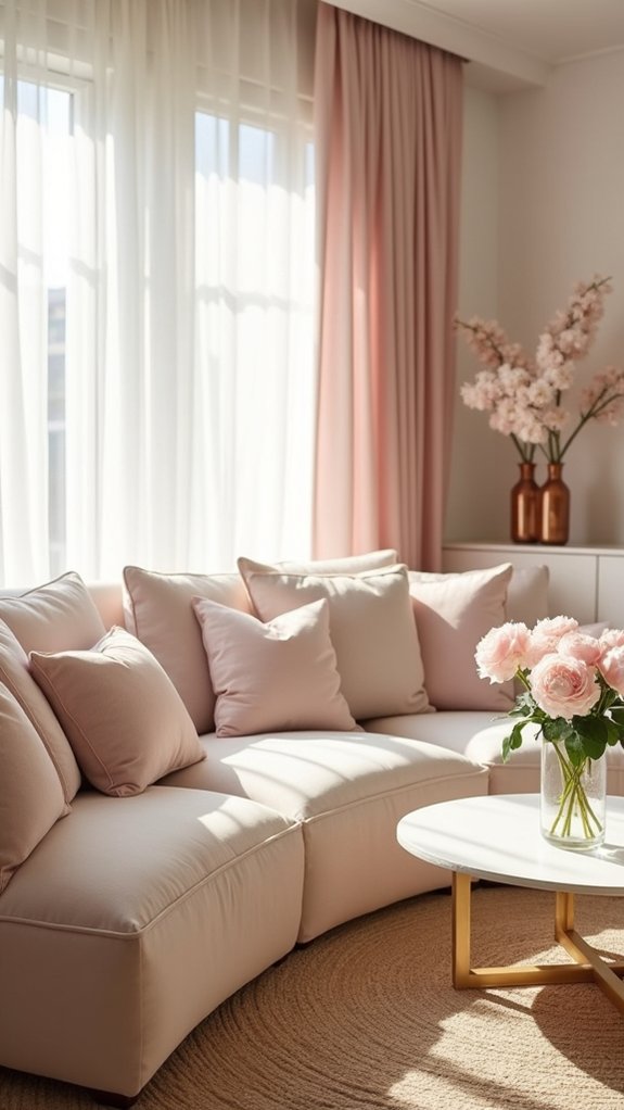 warm blush ivory elegance
