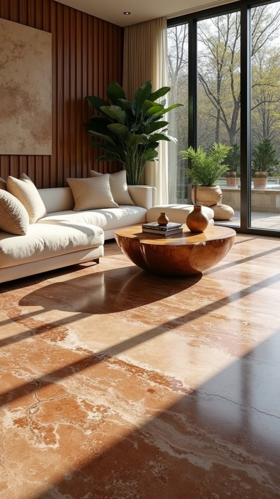 warm earthy marble atmosphere