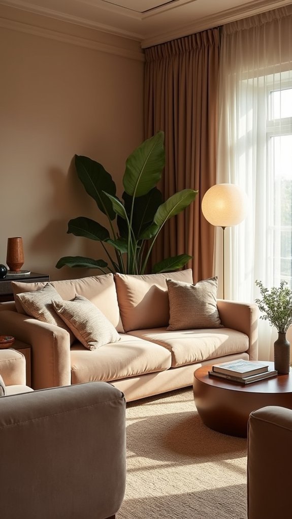 warm taupe creates tranquility