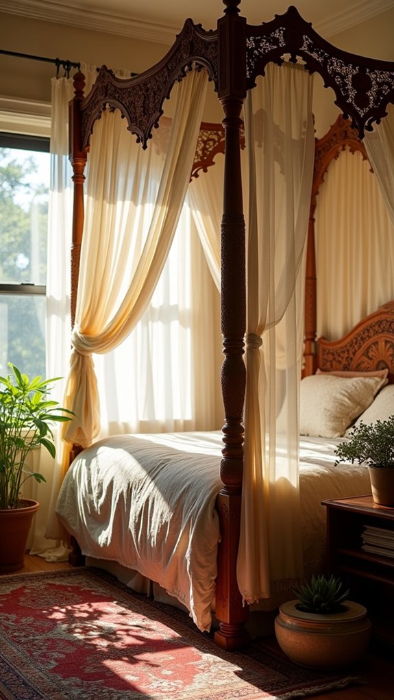 artistic canopy bed design