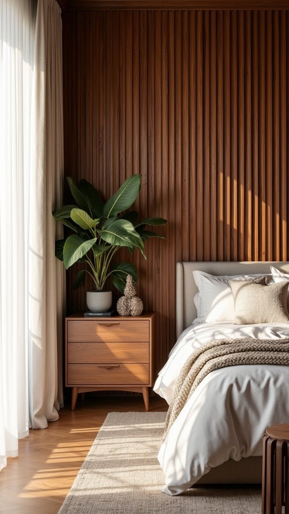 artistic wood slats enhance aesthetics