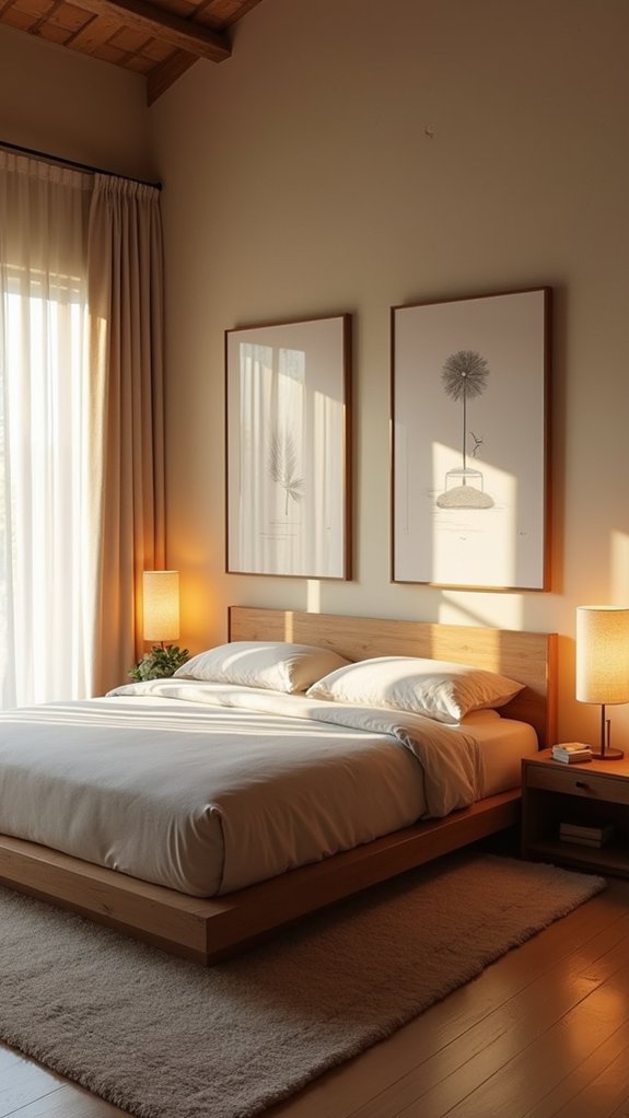 balanced bedroom furniture layout