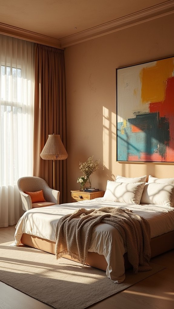 bold artwork enhances elegance