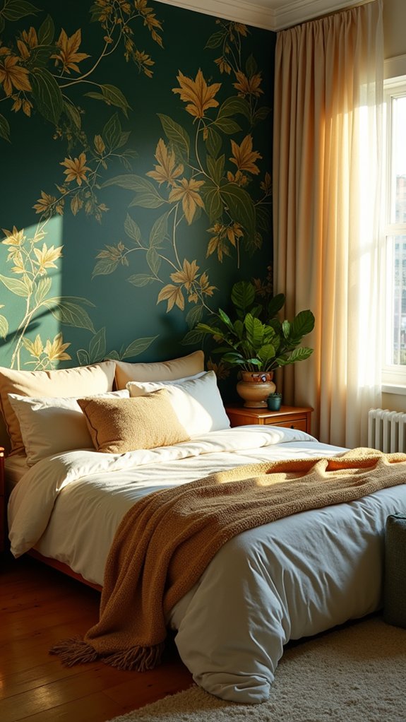 bold botanical mural retreat