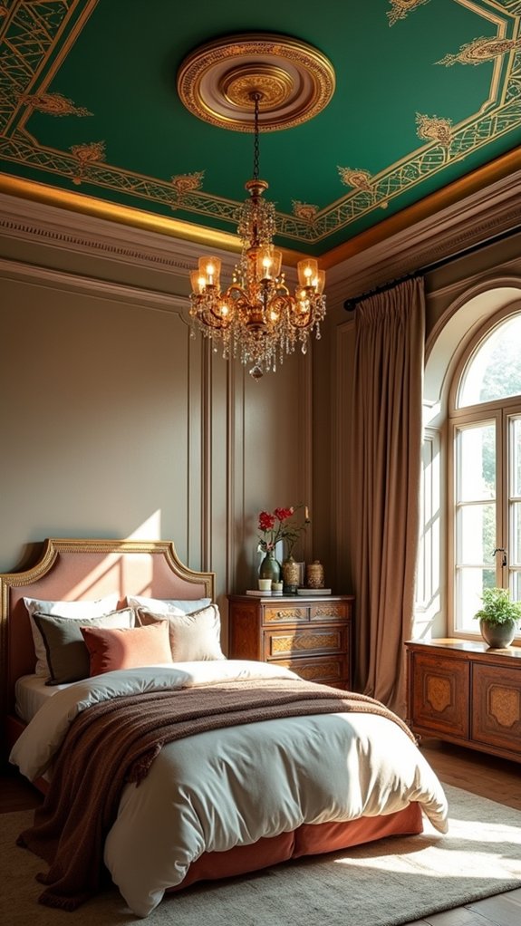 bold colors enhance ceilings