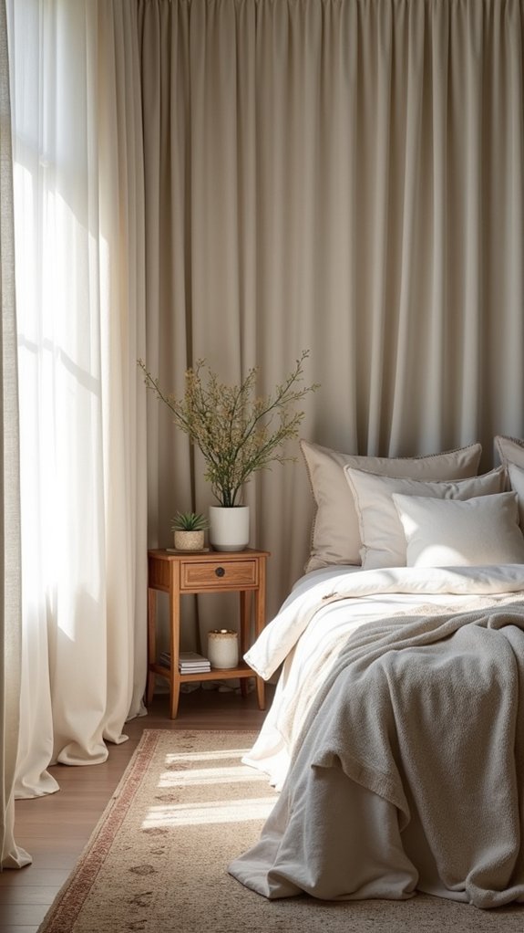 calming fabric covered walls