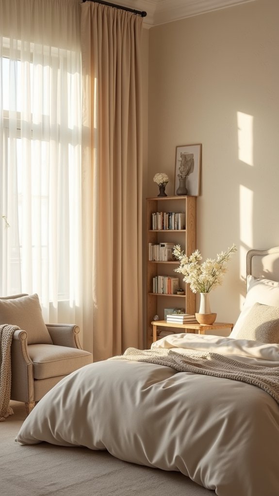 calming soft beige tones