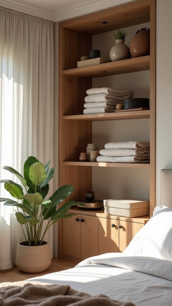 charming functional open shelving